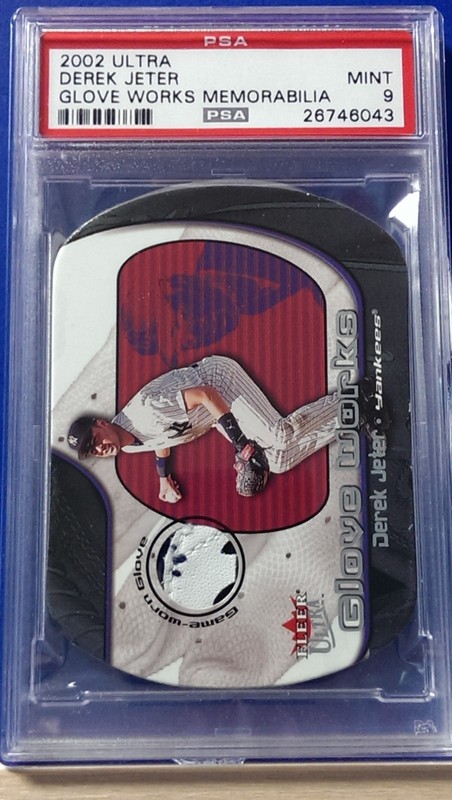 Derek Jeter - 2002 Ultra Glove Works Memorabilia  PSA 9    204/450