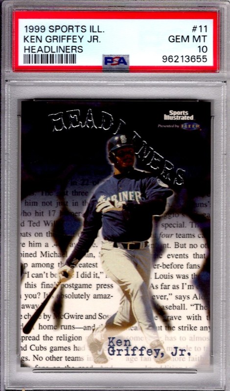 1999 Sports Illustrated Ken Griffey Jr. PSA 10 GEM MINT # 11 Headliners