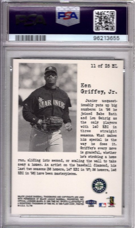 1999 Sports Illustrated Ken Griffey Jr. PSA 10 GEM MINT # 11 Headliners view 2