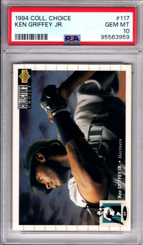 1994 Collectors Choice Ken Griffey Jr. PSA 10 GEM MINT # 117 view 2