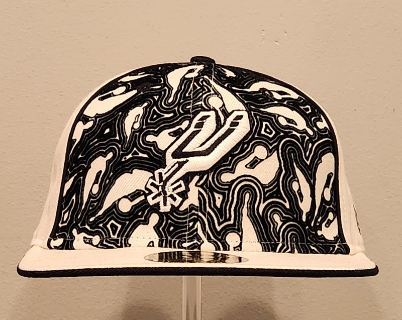 New Era San Antonio Spurs Mid-2000's Logoman Fitted Hat 7-1/2 NBA Basketball