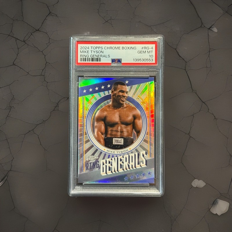 2024 Topps Chrome Boxing Legend Mike Tyson Ring Generals PSA Gem Mint 10