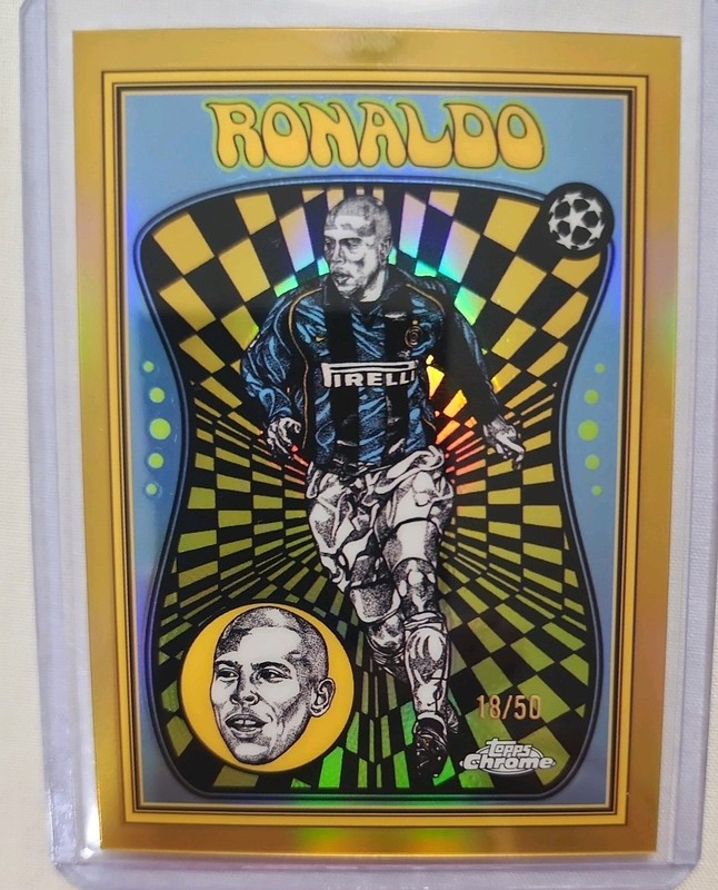 2025-26 Topps Chrome UEFA Club Competitions Ronaldo Ultra Violet GOLD SSP 18/50
