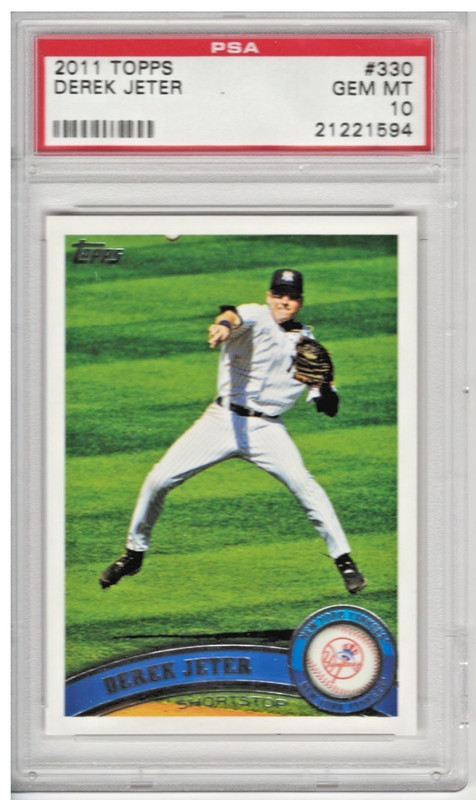 2011 TOPPS DEREK JETER #330 - PSA 10 - YANKEES