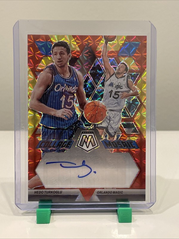 2022-23 Mosaic Hero Turkoglu Auto #CM-TUR Red Gold Collage Prizm