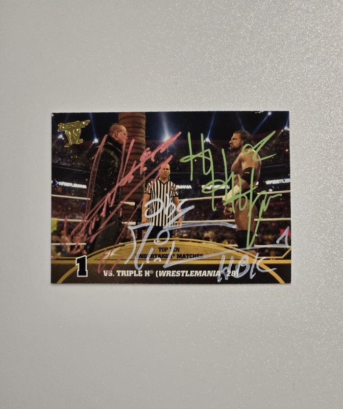  2013 Undertaker & Triple H &  Shawn Michaels  Auto Card  Topps Best Of WWE 