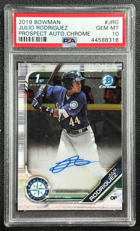 JULIO RODRIGUEZ PSA 10 2019 BOWMAN CHROME #CPA-JRO 1ST PROSPECT AUTO 8318