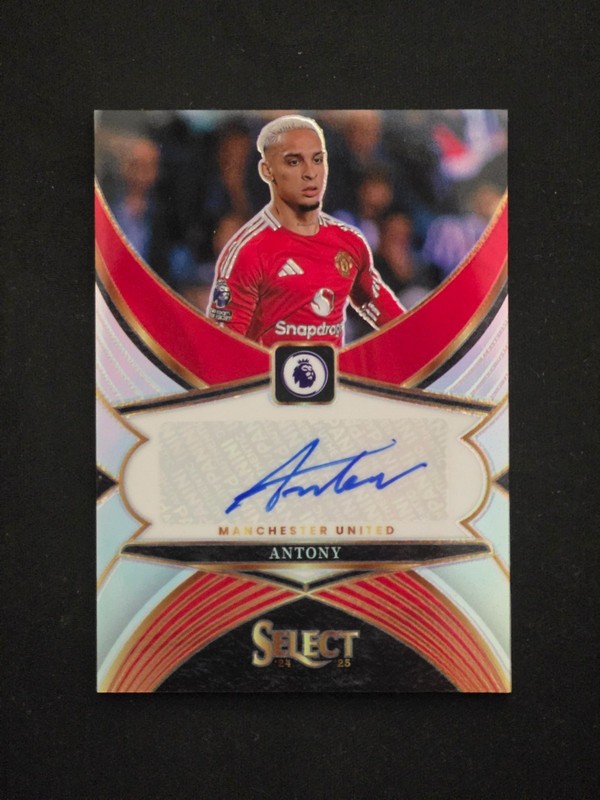 24-25 Panini Select PL Soccer Antony Signatures Prizm Auto