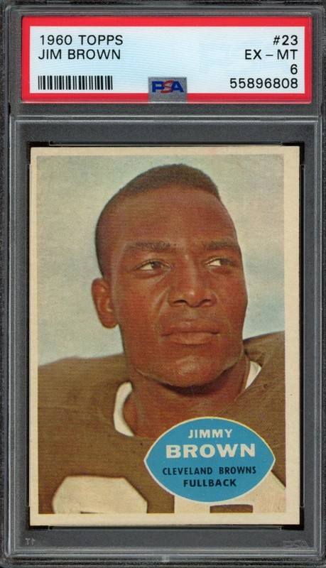 1960 TOPPS #23 JIM BROWN PSA 6 BROWNS HOF [808]