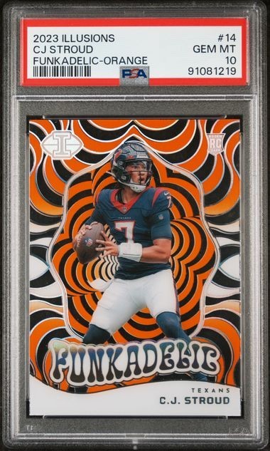 2023 Panini Illusions - Funkadelic C.J. Stroud #14 Orange (RC) RC Rookie PSA 10