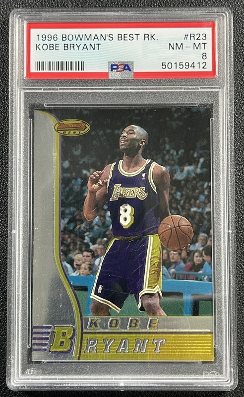 KOBE BRYANT PSA 8 1996-97 BOWMAN'S BEST #R23 ROOKIE RC LAKERS 9412