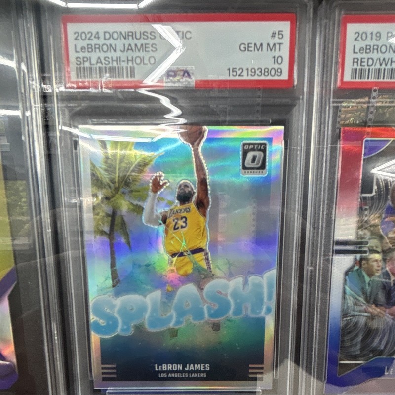 Panini 2024-25 Donruss Optic LeBron James Splash! #5 Holo Prizm PSA 10