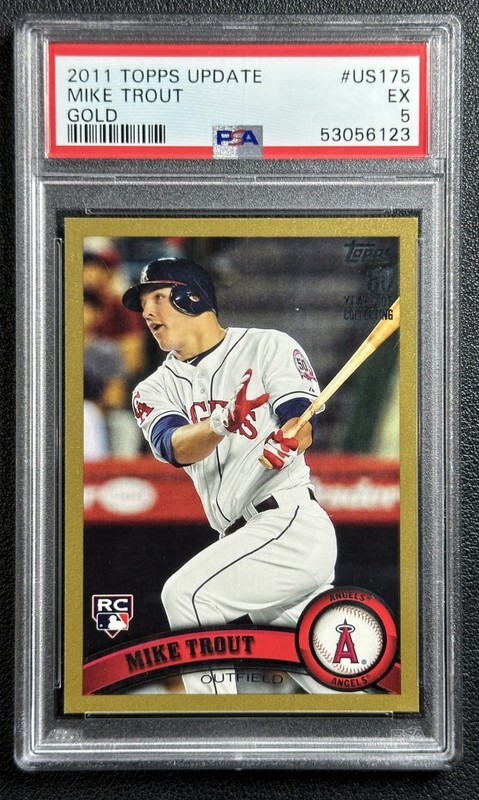 MIKE TROUT PSA 5 2011 TOPPS UPDATE #US175 ROOKIE GOLD RC 207/2011 ANGELS