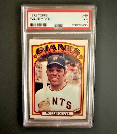 1972 Topps Willie Mays #49  PSA  3 VG   San Francisco Giants