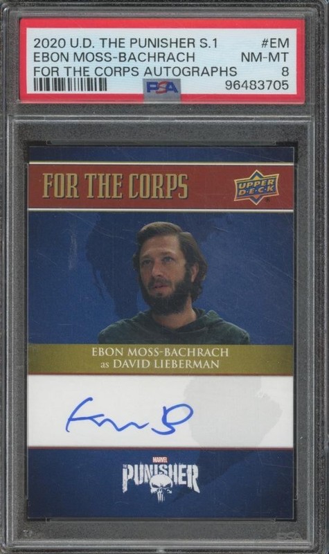 2020 UD The Punisher EBON MOSS BACHRACH Auto On-Card Thing The Bear PSA 8 BW1