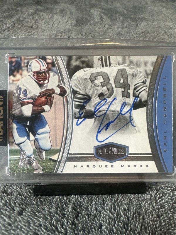 2017 Plates And Patches Earl Campbell Auto /25 HOF Marquee Marks