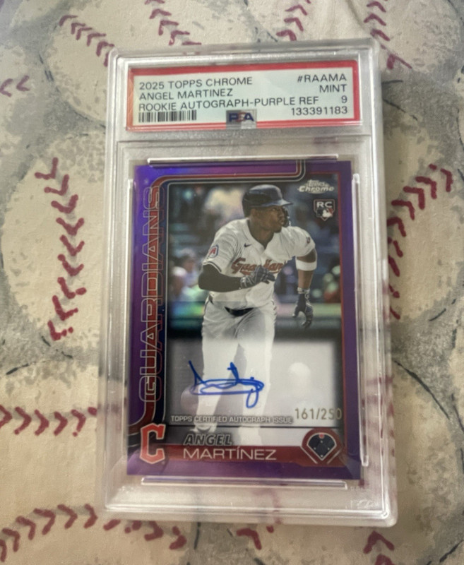 Topps PSA 9 Lot of 2 Angel Martinez Rookie Auto Refractor Serial Numbered