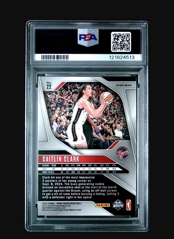 🔥 2024 Prizm WNBA Caitlin Clark Blue Velocity PSA 10 Rookie 22 view 2
