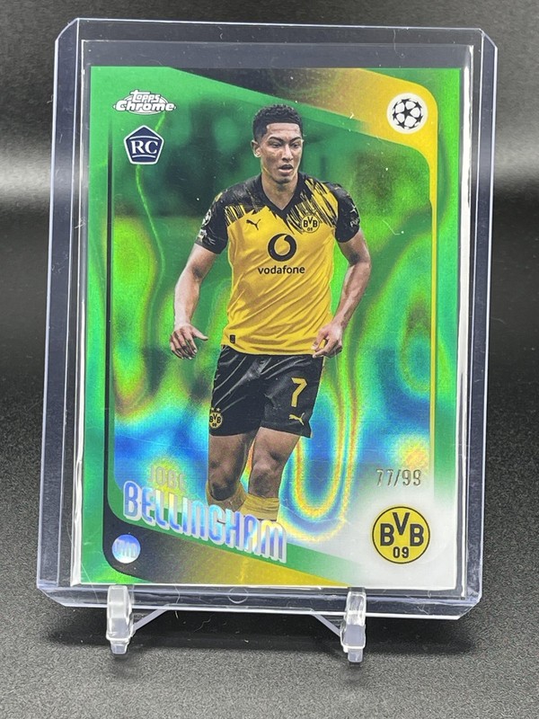 2025-26 Topps Chrome UEFA CC Jobe Bellingham Green Lava /99