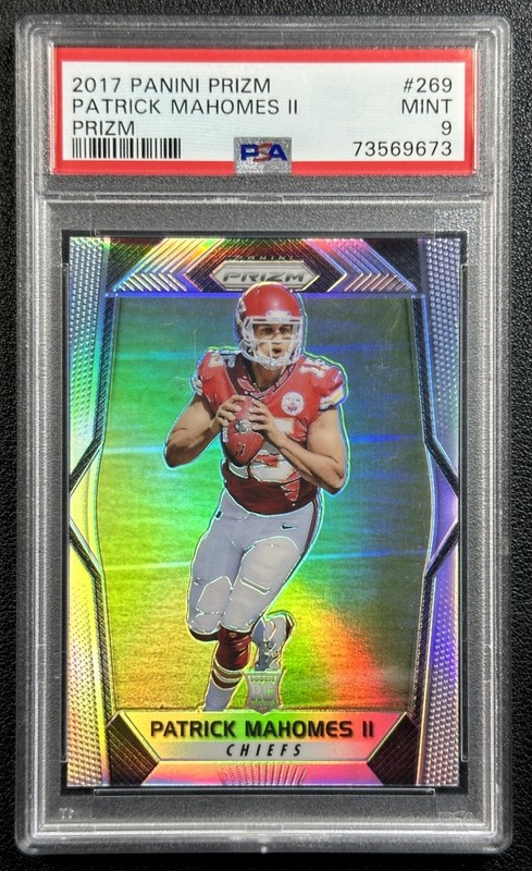 PATRICK MAHOMES II PSA 9 2017 PANINI PRIZM #269 ROOKIE SILVER RC CHIEFS 9673