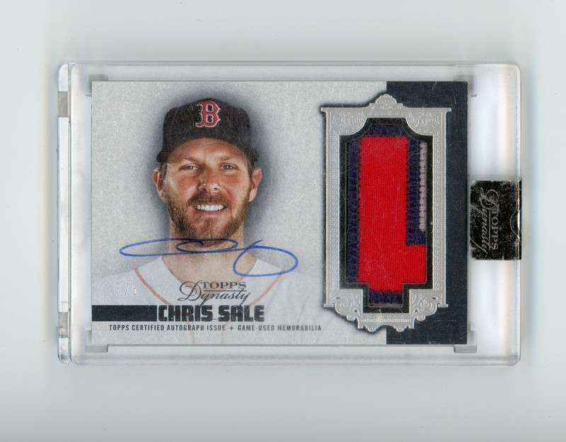 2019 Topps Dynasty Chris Sale #DAP-CSA1 Game-Used Patch Auto /5 Red Sox