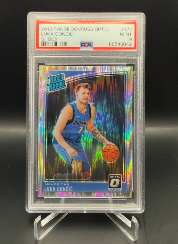 2018 Panini Donruss Optic Shock Luka Doncic Rookie PSA MINT 9