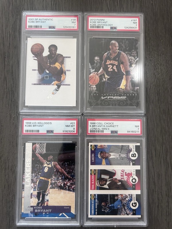 Kobe Bryant PSA Lot of 4 Rookie SP Panini Collectors Choice UD Kelloggs 90s 2000