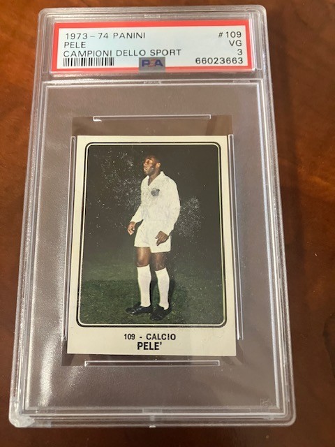 PELE 1973-74 Panini Campioni Dello Sport #109 Graded PSA 3
