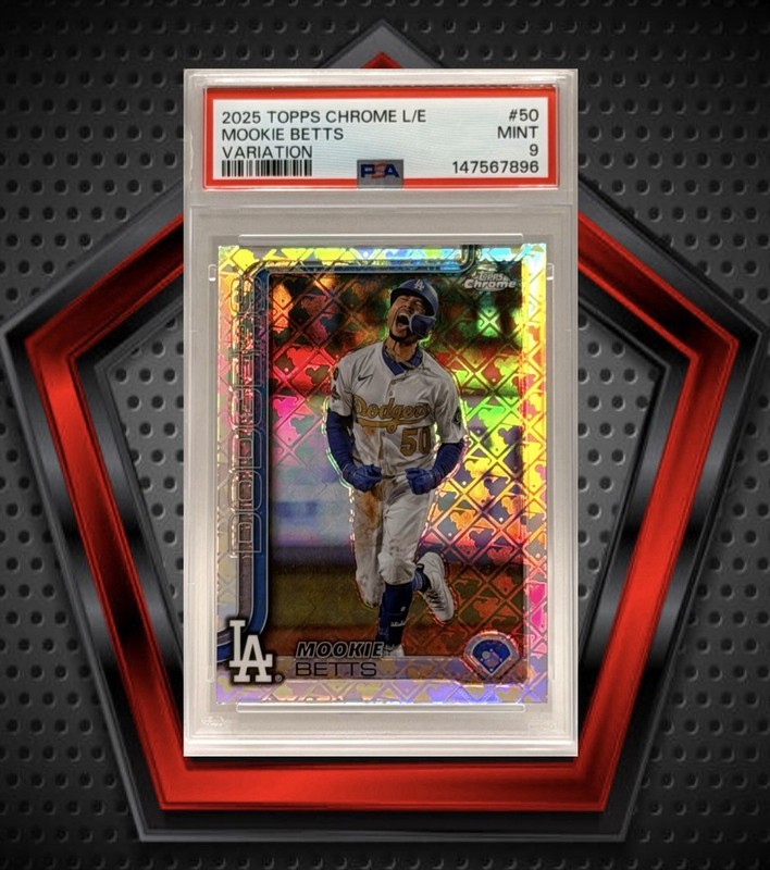 Mookie Betts *SP Image Variation* 2025 Topps Chrome L/E PSA 9 #50 Dodgers MLB