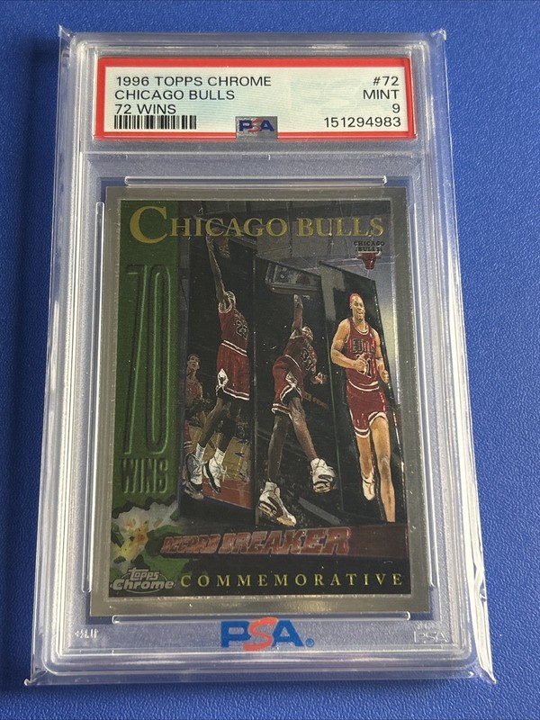 1996 Topps Chrome Chicago Bulls #72 PSA 9