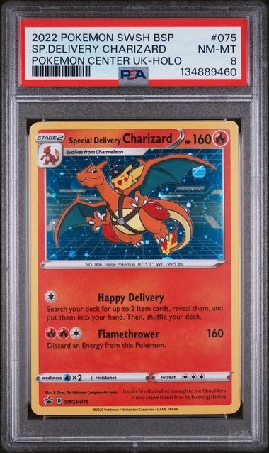 PSA 8 - 2022 Pokemon Special Delivery Charizard #SWSH075 - Black Star Promo