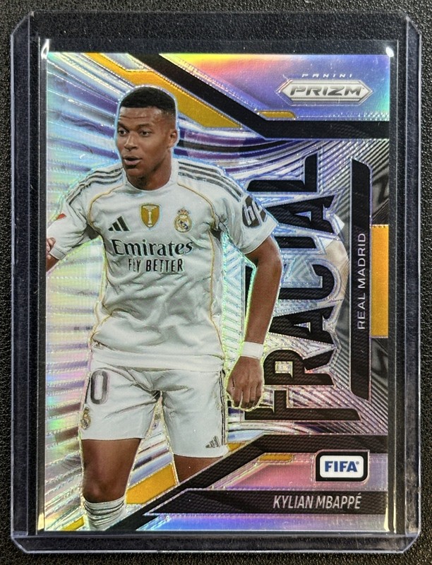 KYLIAN MBAPPE 2025-26 PANINI PRIZM FIFA #15 FRACTAL SILVER REAL MADRID