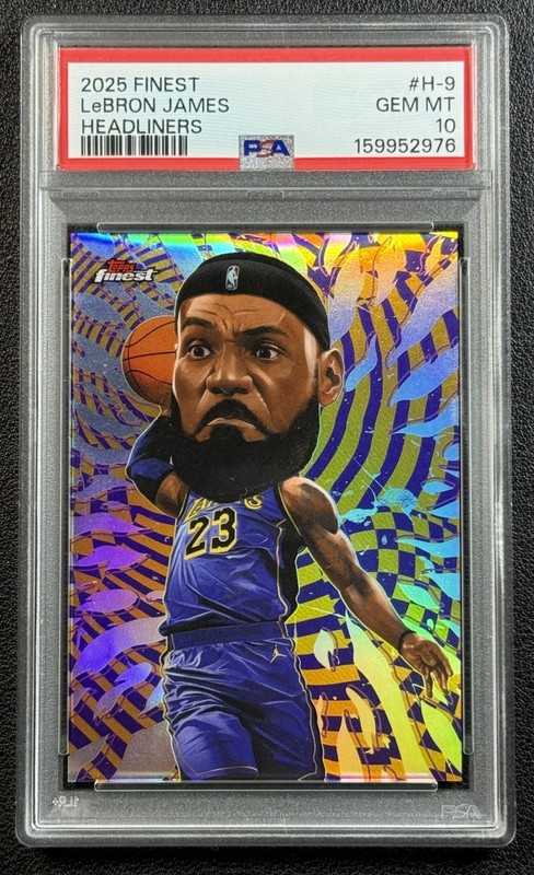 LEBRON JAMES PSA 10 2025-26 TOPPS FINEST #H-9 HEADLINERS SSP LAKERS