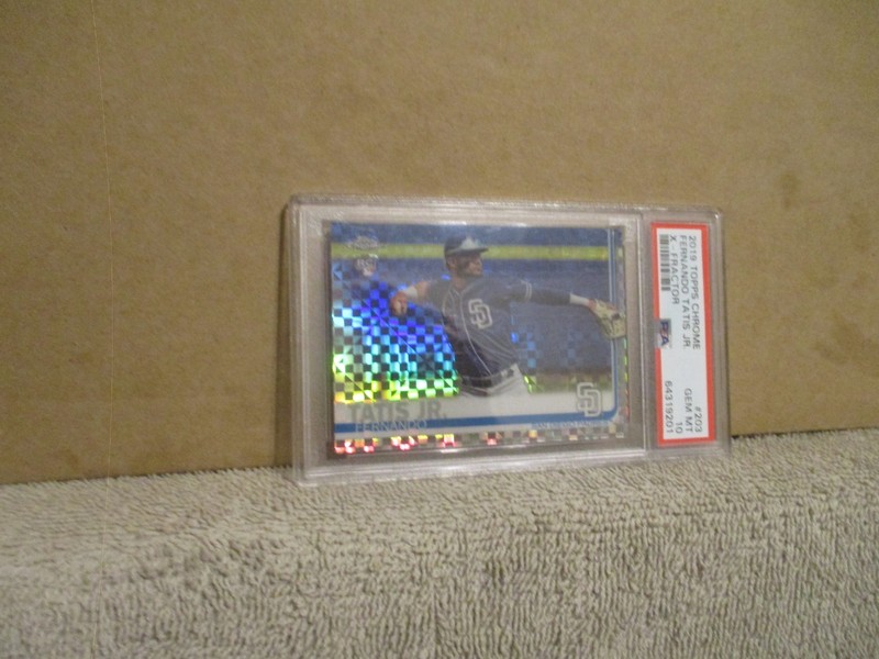 2019 TOPPS CHROME FERNANDO TATIS JR #203 RC ROOKIE X-FRACTOR PSA 10 GEM MINT!