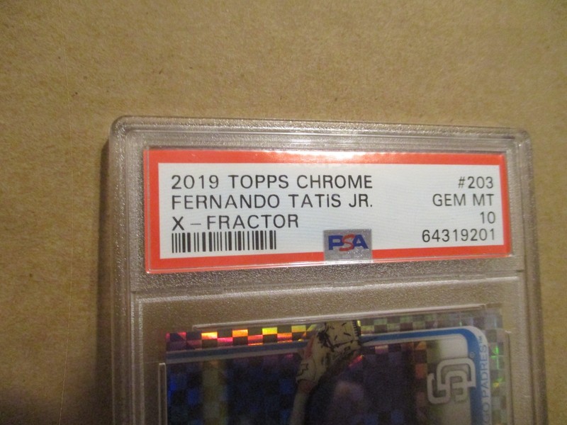 2019 TOPPS CHROME FERNANDO TATIS JR #203 RC ROOKIE X-FRACTOR PSA 10 GEM MINT! view 2