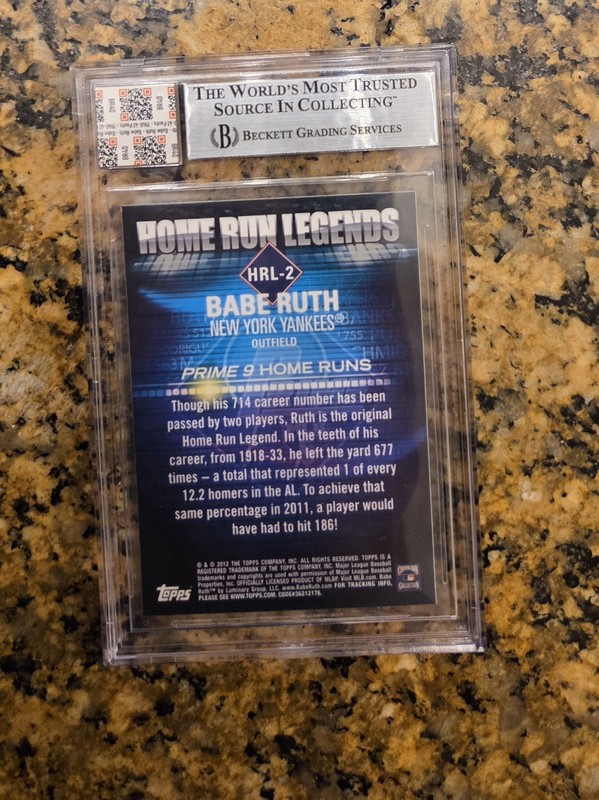 Babe Ruth Jersey Fusion Game Used Pants Swatch**Beckett Grade 9** view 2