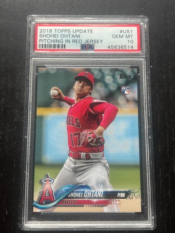 2018 TOPPS UPDATE #US1 SHOHEI OHTANI ROOKIE RC PSA 10