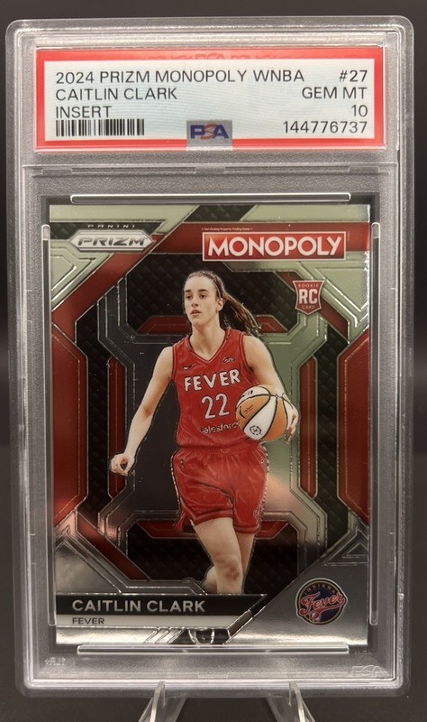 Caitlin Clark 2024 Panini Prizm Monopoly WNBA RC Insert #27 PSA 10 GEM MT