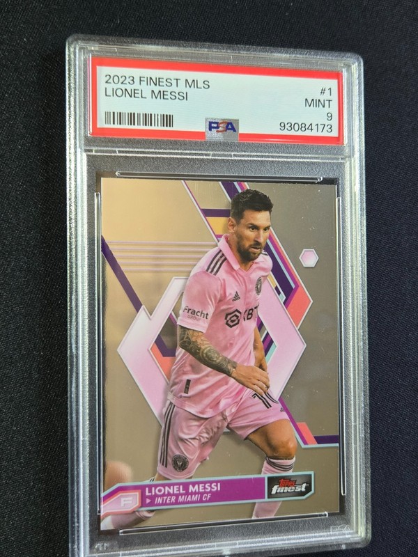 Lionel Messi 2023 Topps Finest MLS #1 PSA 9