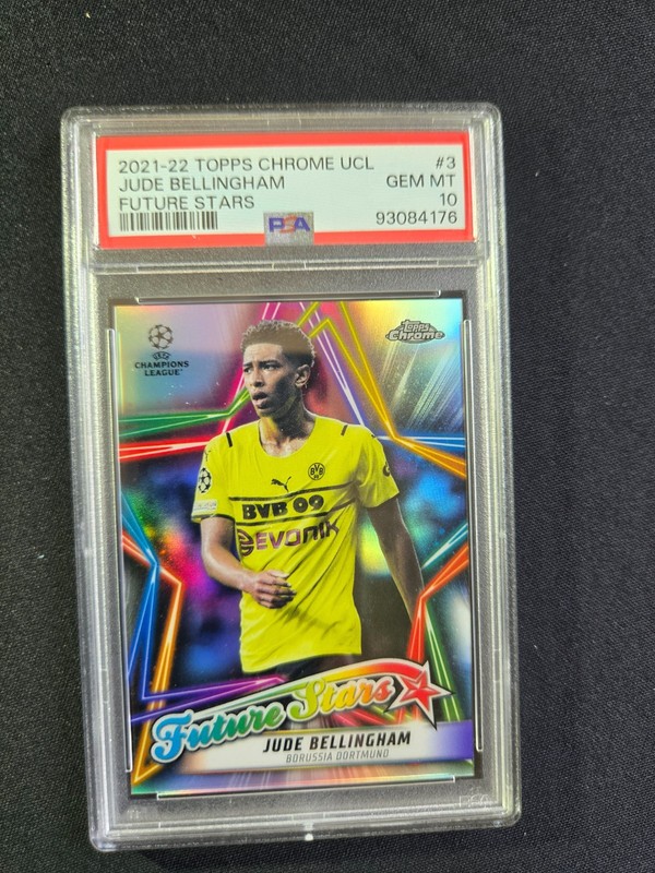 2021-22 Topps Chrome UCL Future Stars Jude Bellingham #3 PSA 10 Dortmund GEM