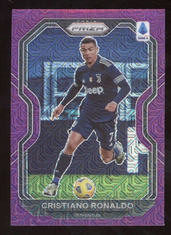 2020 Panini Chronicles Prizm Cristiano Ronaldo #11 Purple Mojo