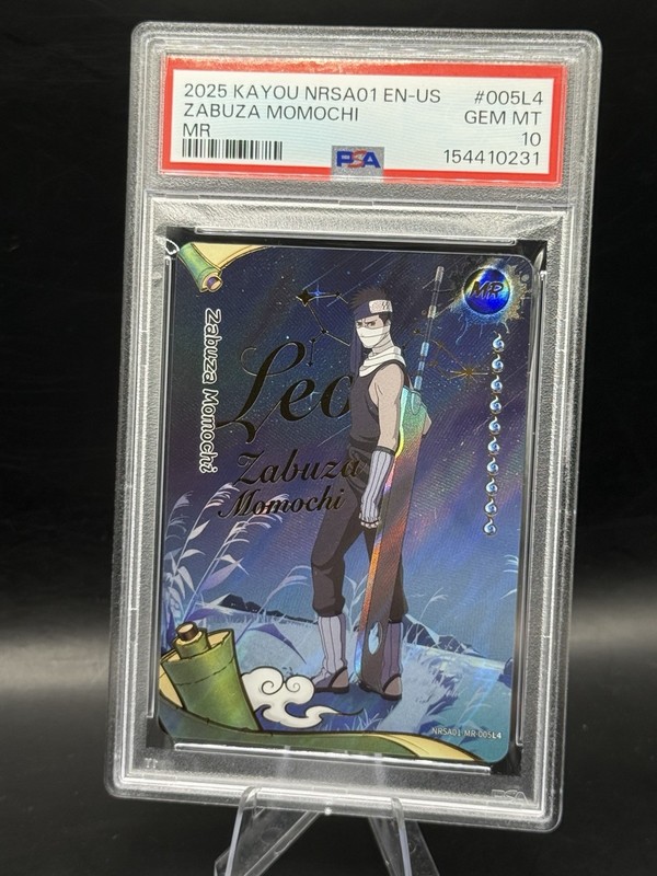 2025 KAYOU NARUTO SMRITI COLLECTIBLE CARD NRSA01 #005L4 ZABUZA MOMOCHI PSA 10