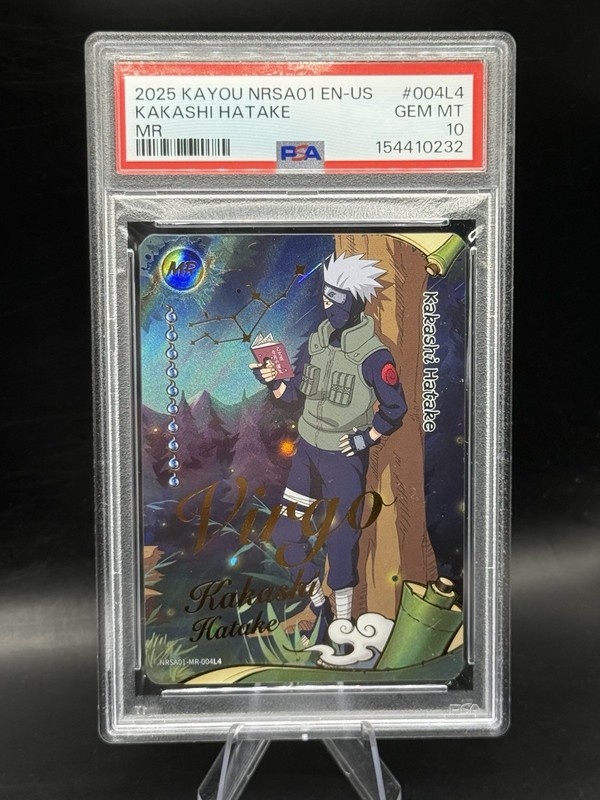 Kakashi Hatake Naruto Kayou Card NRSA01-MR-004L4 English HEAVEN SCROLL MR PSA 10