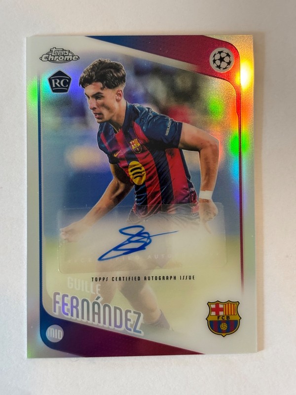 2025-26 Topps Chrome UCC Guille FERNANDEZ RC Refractor AUTO