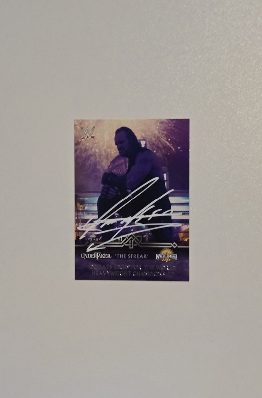 2014 Undertaker Auto Card 16-0 The Streak TOPPS WWE ROAD TO WRESTLEMANIA  