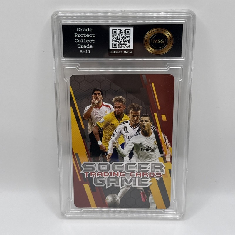 David Beckham - Holo Foil Soccer Card 2024 Grass Games - Graded 10 Real Madrid view 2