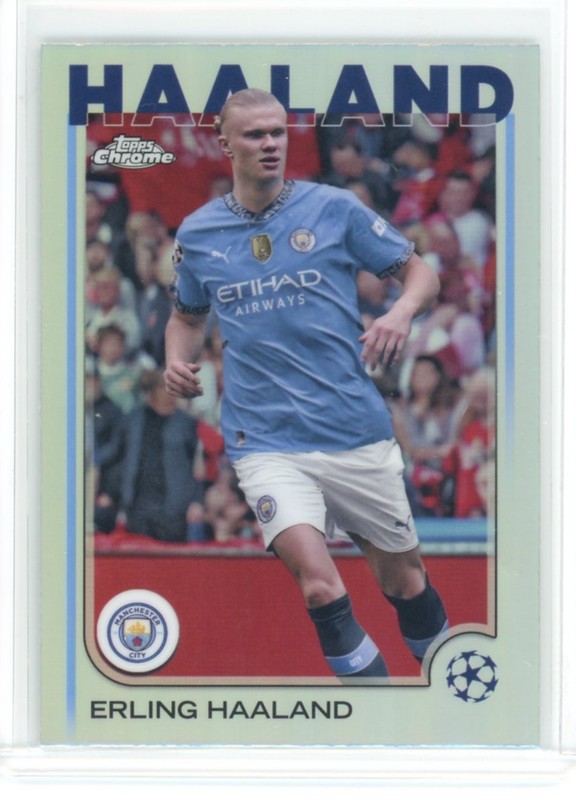 2024-25 TOPPS CHROME UEFA CLUB COMPETITIONS REFRACTOR ERLING HAALAND #9