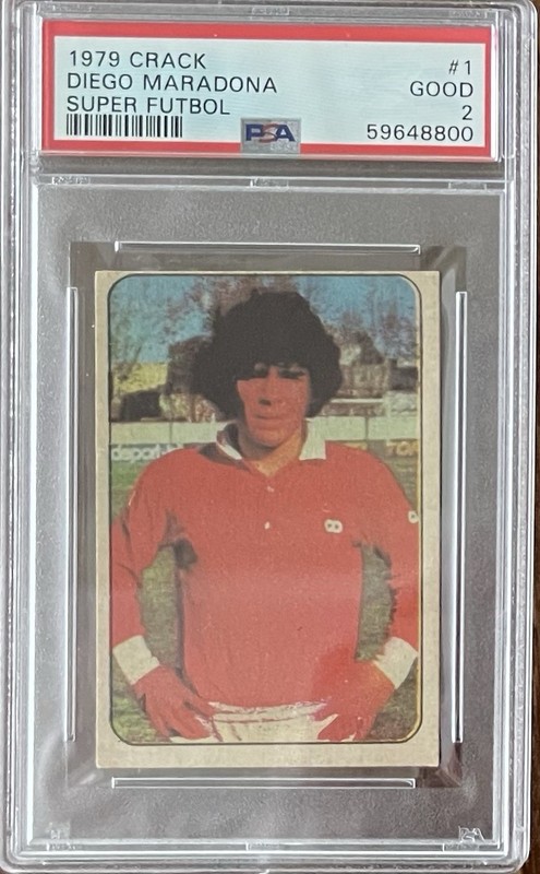 1979 Crack Super Futbol - Diego Maradona #1 PSA 2
