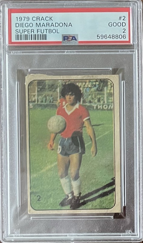 1979 Crack Super Futbol - Diego Maradona #2 PSA 2