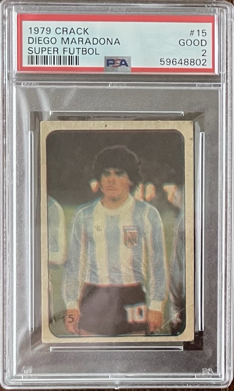 1979 Crack Super Futbol - Diego Maradona #15 PSA 2